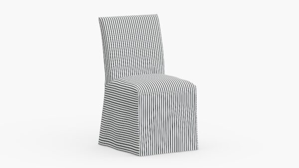 The Inside | Slipcovered Dining Chair | Black Classic Ticking Stripe