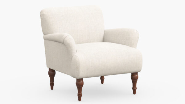 The Inside | Traditional Accent Chair | Talc Linen | Espresso