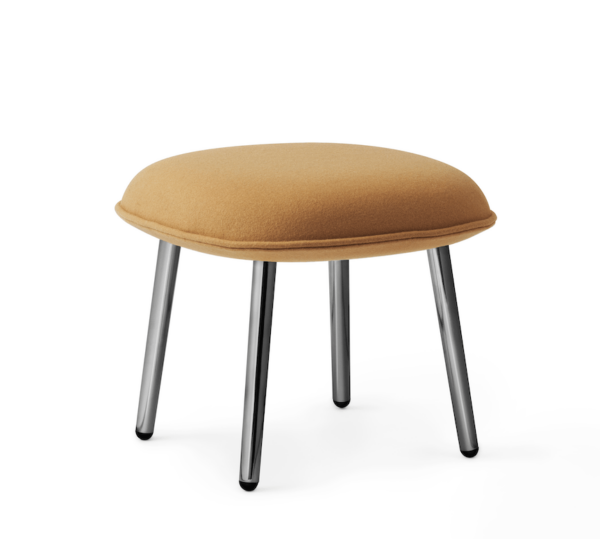 Normann Copenhagen | Ace Footstool - Black Metallic Legs - Camira-Synergy-LDS19