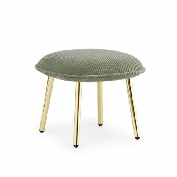 Normann Copenhagen | Ace Footstool - Brass Legs - Camira-Synergy-LDS19