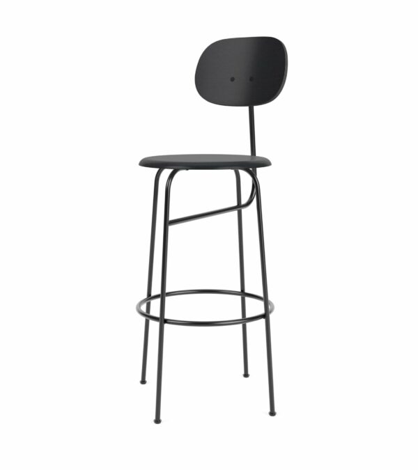 Audo Copenhagen | Afteroom Bar Chair Plus - Upholstered Seat - Black Painted Ash/ No Upholstery