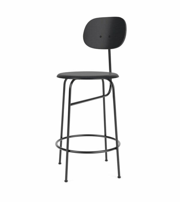 Audo Copenhagen | Afteroom Counter Chair Plus - Upholstered Seat - Black Painted Ash/ No Upholstery