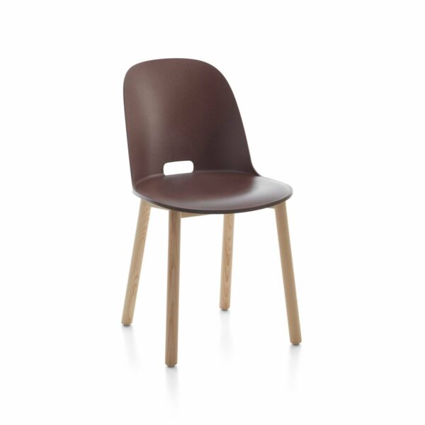 Emeco | Alfi High Back Chair - Dark Brown / Ash