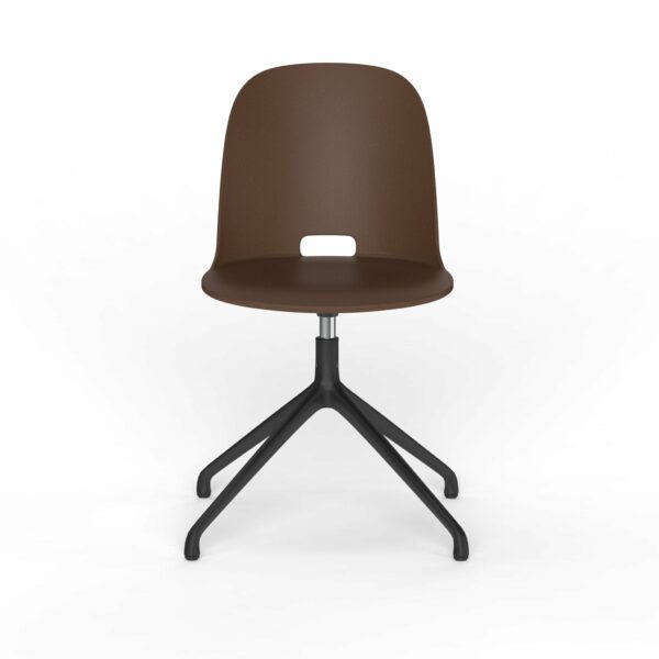 Emeco | Alfi Work Swivel Chair - All-Around Glides / Dark Brown