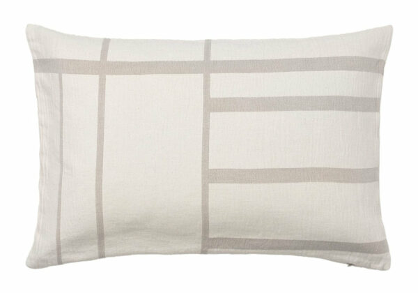 Kristina Dam | Architecture Cushion - Cotton - Rectangle / Off White w/ Beige Melange