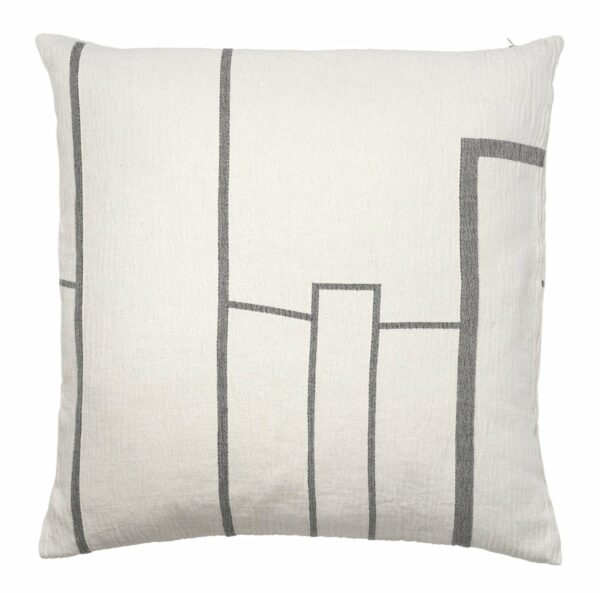 Kristina Dam | Architecture Cushion - Cotton - Square / Off White w/ Black Melange