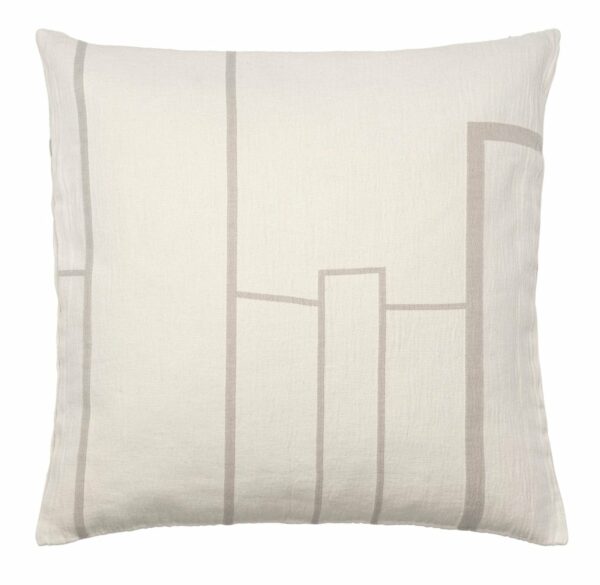 Kristina Dam | Architecture Cushion - Cotton - Square / Off White w/ Beige Melange