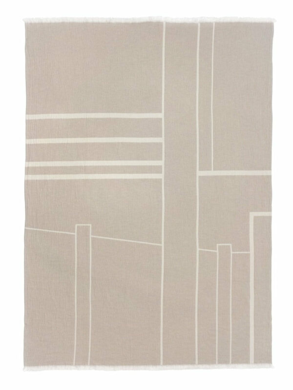 Kristina Dam | Architecture Throw - Cotton - Beige