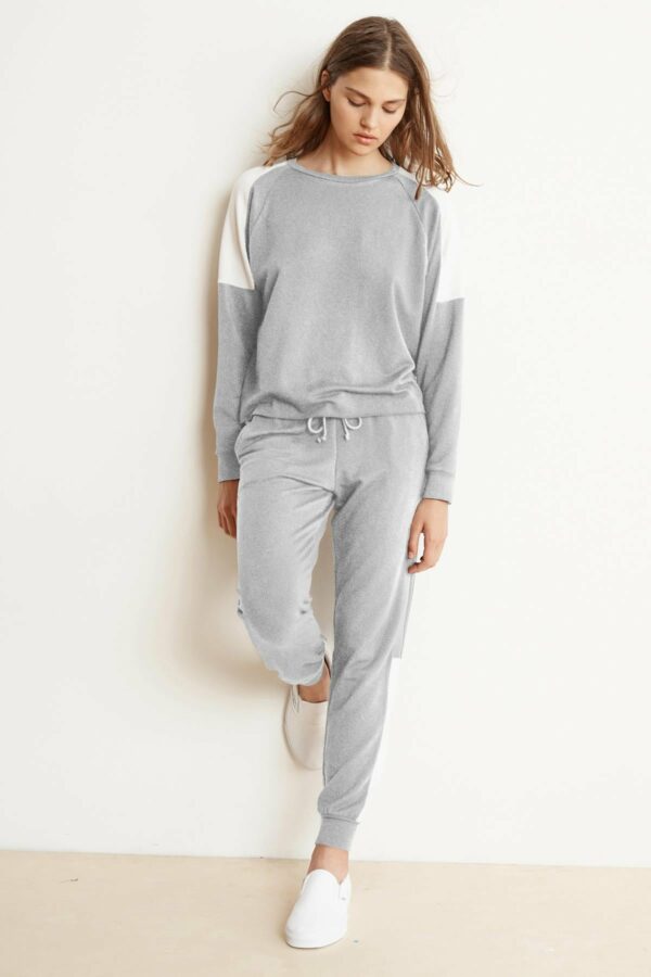 Velvet by Graham & Spencer | Sandy Heather Grey Luxe Fleece Jogger Pant (L), Velvet by Graham & Spencer