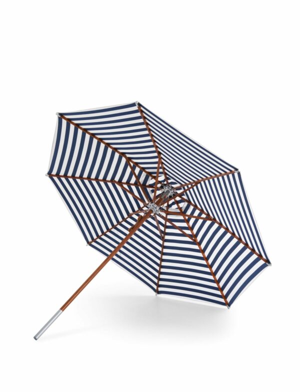 Skagerak by Fritz Hansen | Atlantis Umbrella Ø330 - Round Striped - Dark Blue Stripes