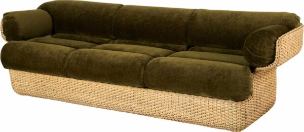 Gubi | Basket Sofa - 3 Seater - Chenille Mumble 40