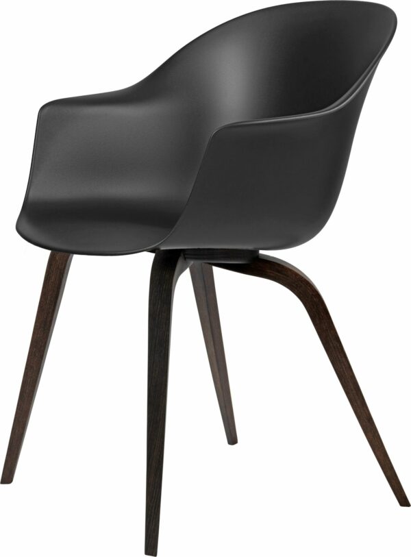 Gubi | Bat Dining Armchair - Smoked Oak - Black