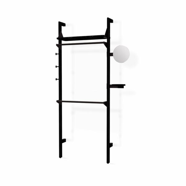 Gus* Modern | Branch-1 Wardrobe Unit - Black Frame/Black Brackets