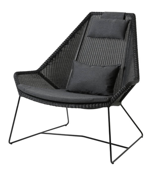 Cane Line | Breeze Highback Chair - Black / Black Cushion