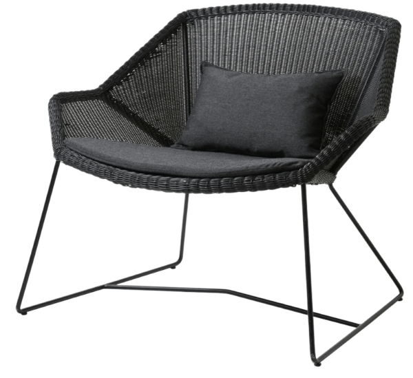 Cane Line | Breeze Lounge Chair - Black / Black Cushion