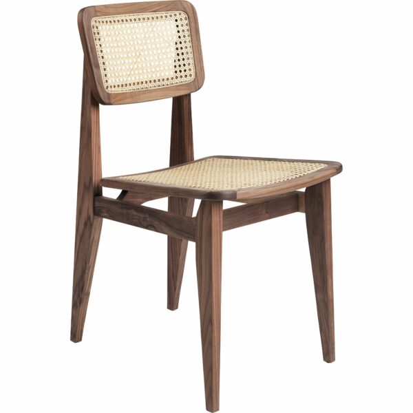 Gubi | C-Chair Dining Chair - All French Cane - American Oiled Walnut