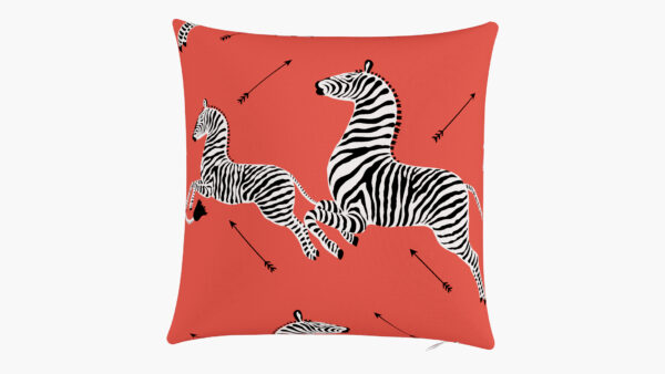 The Inside | Throw Pillow 16" | Coral Zebra | Feather Down