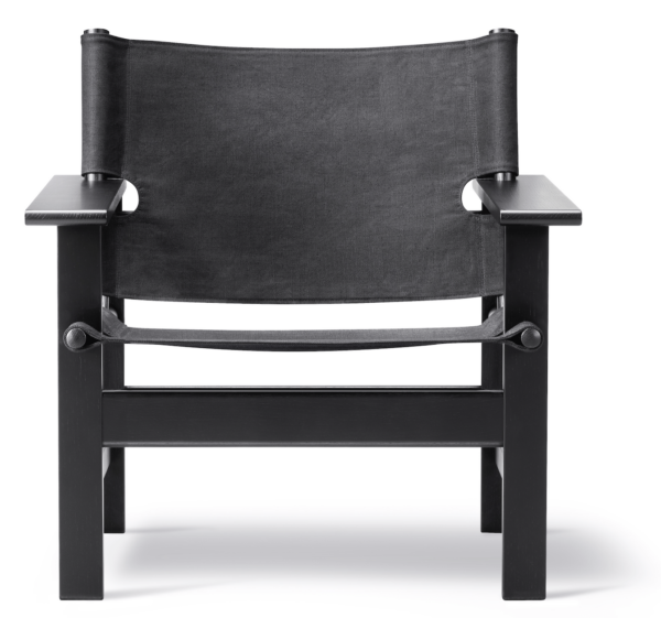 Fredericia | Canvas Chair - Black Canvas/Black Lacquered Oak