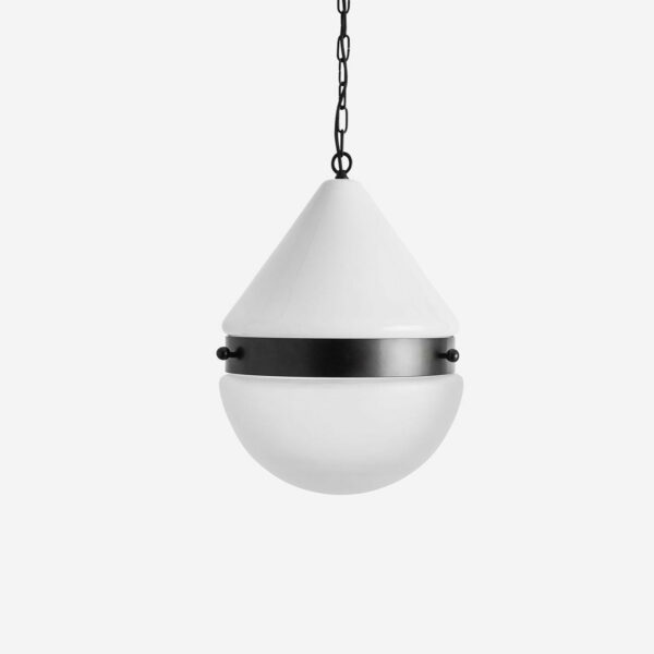 Workstead | Cardinal Hemisphere Pendant Large - Matte Black Enamel / 24" OAH