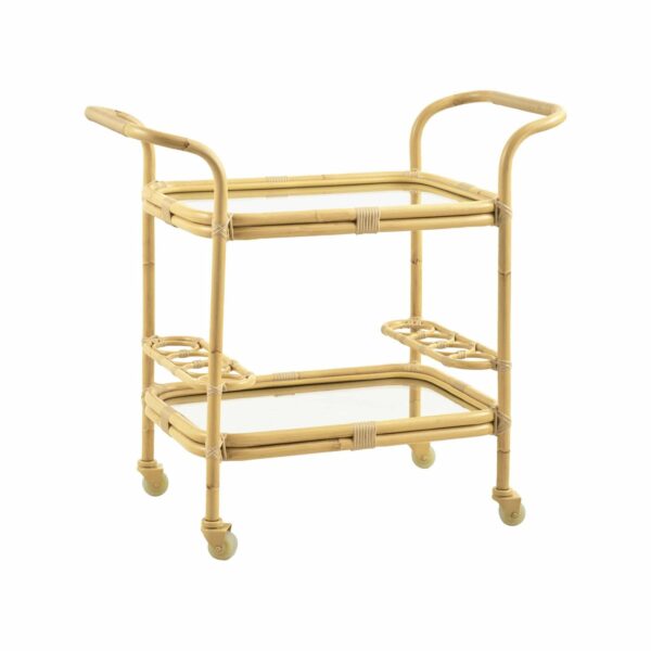 Sika Design | Carlo Rattan Bar Cart - Exterior