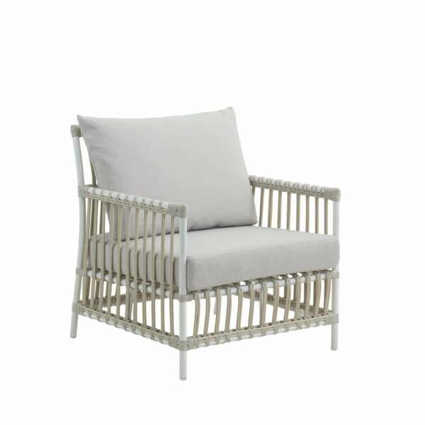 Sika Design | Caroline Lounge Chair - Exterior - Dove White / Sunbrella Sailcloth Seagull