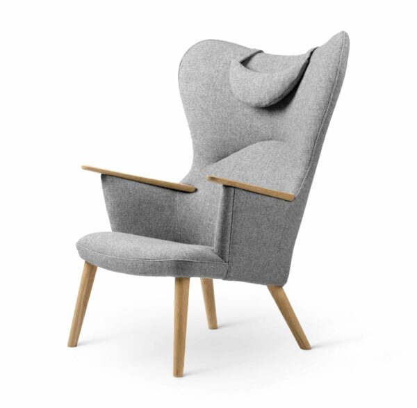 Carl Hansen & Son | CH78 Mama Bear Lounge Chair - Grey Hallingdal 130