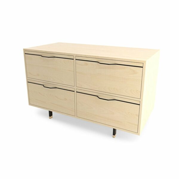 Tronk | Chapman Small Storage Dresser Cabinet - Maple - Black