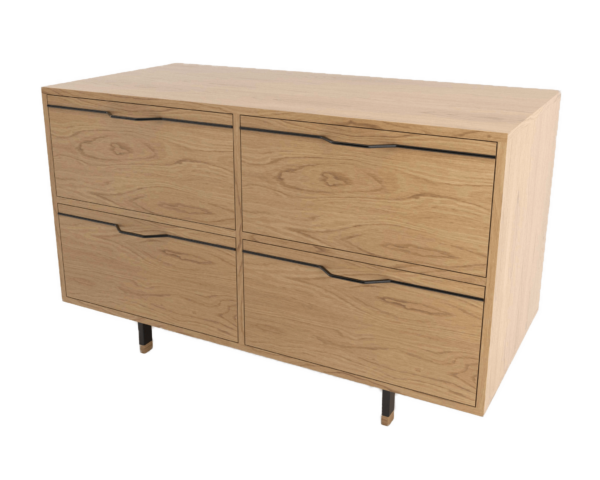 Tronk | Chapman Small Storage Dresser Cabinet - White Oak - Black