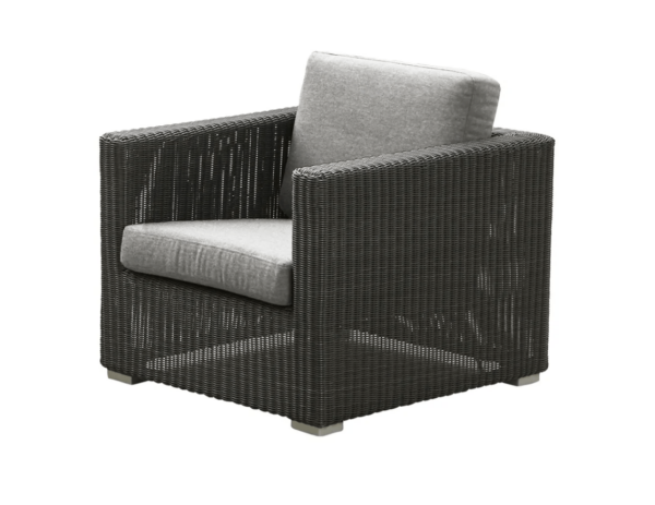 Cane Line | Chester Lounge Chair - Graphite / Light Grey Natté