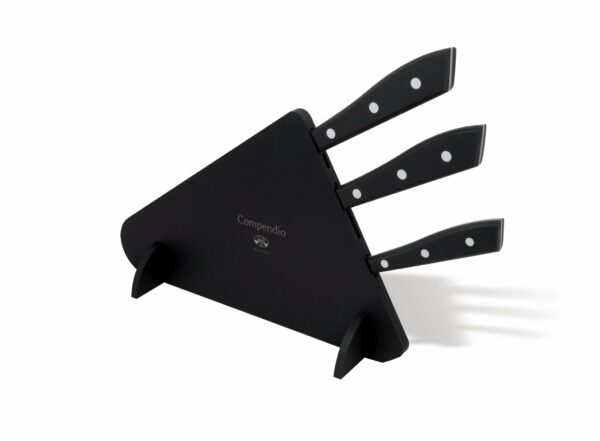 Coltellerie Berti | Compendio 3pc Polished Knife Set - Lucite - Black