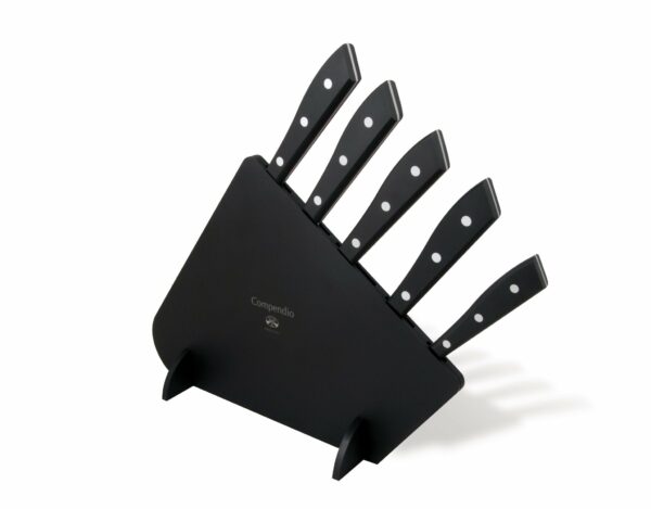 Coltellerie Berti | Compendio 5pc Polished Knife Set - Lucite - Black