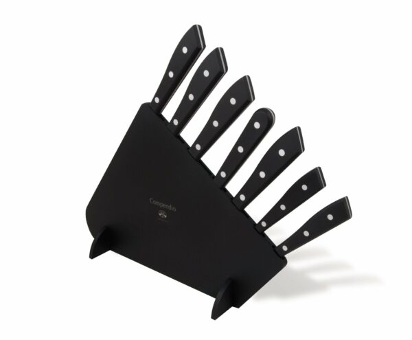 Coltellerie Berti | Compendio 7pc Polished Knife Set - Lucite - Black