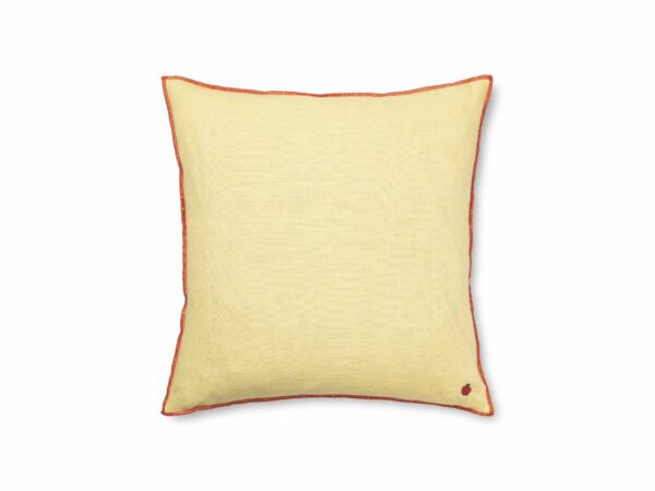 Ferm Living | Contrast Linen Cushion - Lemon