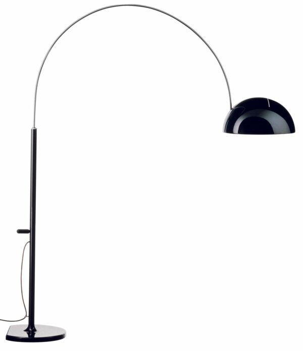 Oluce | Coupé Arched Floor Lamp - Black