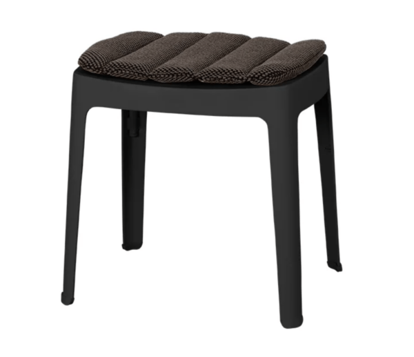 Cane Line | Cut Stool - Black / Dark Grey