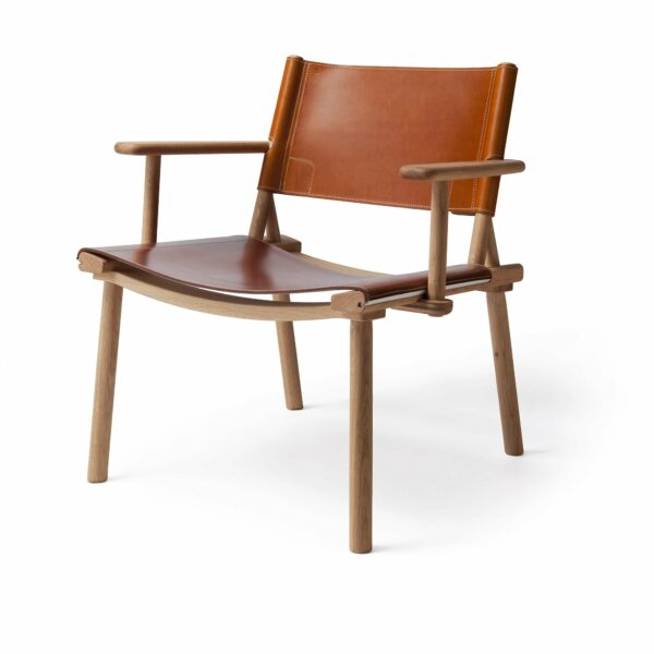 Nikari | December Lounge Chair - Natural Oiled Ash / Cognac Leather