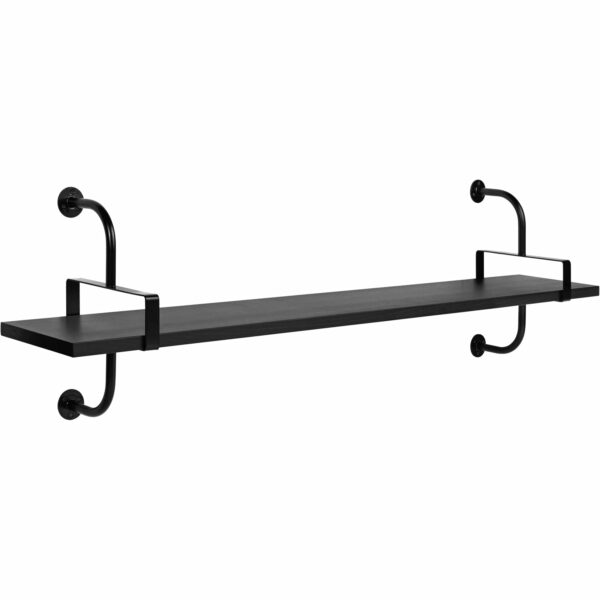 Gubi | Démon Shelf System - 37.4"L - 1 Shelf/ 37.4" Long (2 stringers) / Black Stained Ash