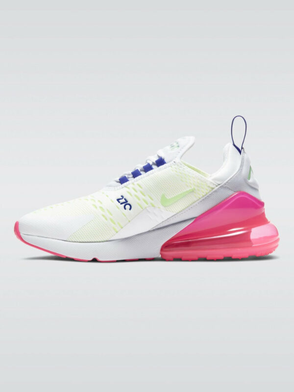 Nike W Air Max 270 - White/Volt-Pink Blast-Indigo Burst