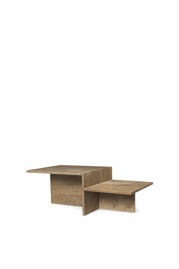 Ferm Living | Distinct Coffee Table - Dark Brown Travertine