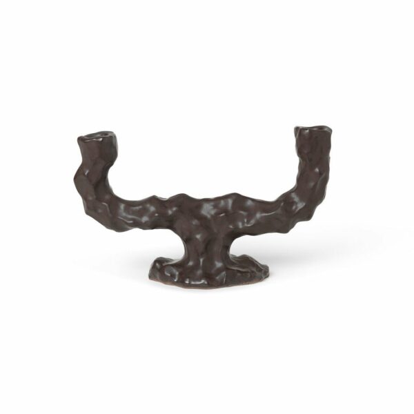 Ferm Living | Dito Candle Holder - Double - Dark Brown