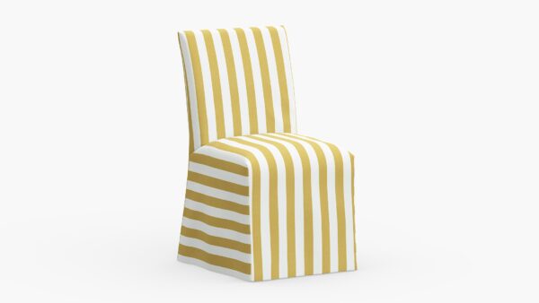 The Inside | Slipcovered Dining Chair | Citrine Cabana Stripe