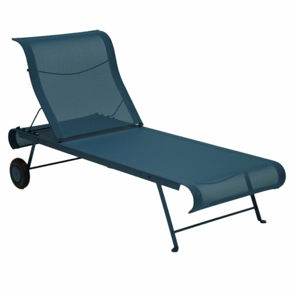 Fermob | Dune Sunlounger - Stereo Fabric - Acapulco Blue