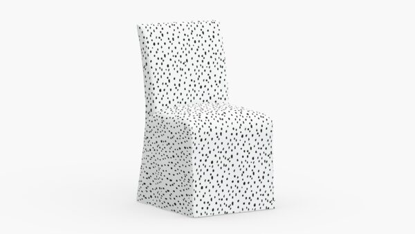 The Inside | Slipcovered Dining Chair | Black Dalmatian