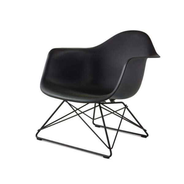 Herman Miller | Eames® Wire Base Low Armchair – Plastic - Black / Black