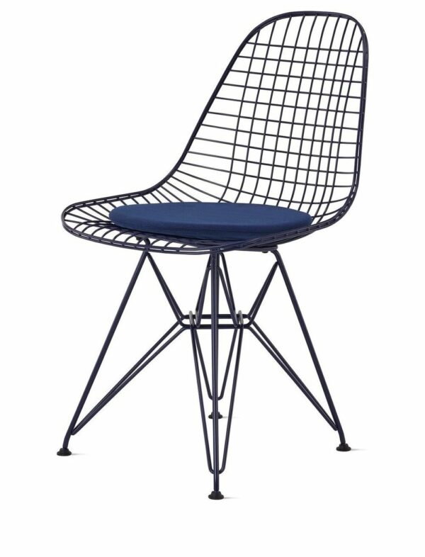 Herman Miller | Eames® Wire Chair, Herman Miller x HAY - Black Blue / Add Outdoor Cushion