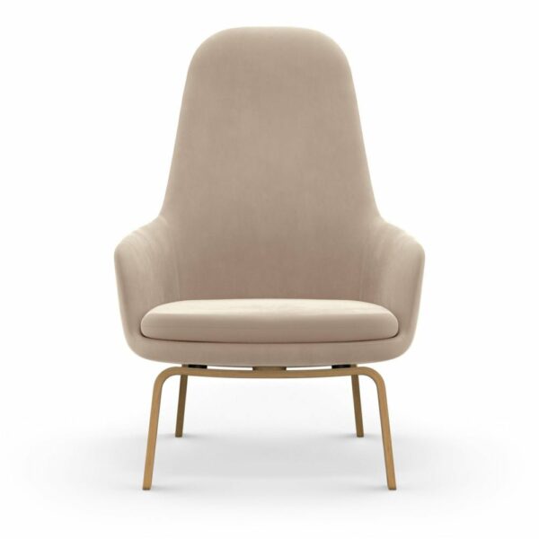 Normann Copenhagen | Era Lounge Chair High - Wood Legs - Camira Aquarius - Biscay / Black