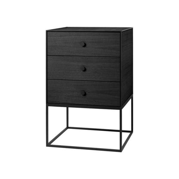 Audo Copenhagen | Frame Sideboard 19.3" - 3 Drawers - Black Stained Ash