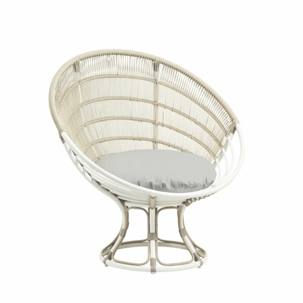 Sika Design | Franco Albini Luna Sun Chair - Exterior - Dove White / Sunbrella Sailcloth Seagull