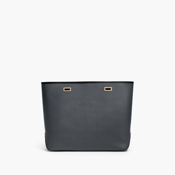 Lo & Sons | The Seville Shell - Saffiano Leather - Dark Grey / Gold / Black