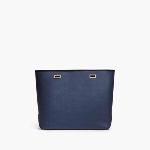 Lo & Sons | The Seville Shell - Saffiano Leather - Navy / Gold / Black